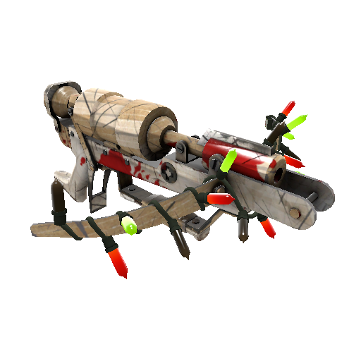 Unusual Festivized Professional Killstreak Cardboard Boxed Crusader's Crossbow (Battle Scarred)