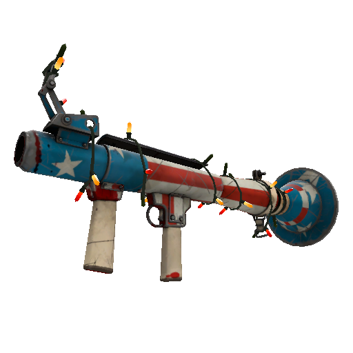 Festivized Killstreak Freedom Wrapped Rocket Launcher (Battle Scarred)