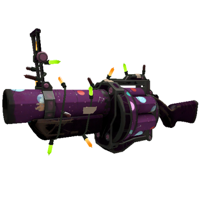 Unusual Festivized Professional Killstreak Cosmic Calamity Grenade Launcher (Field-Tested)