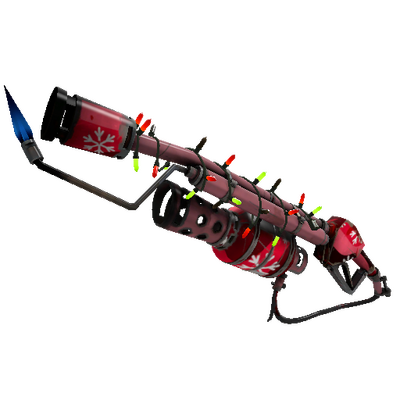 Unusual Festivized Specialized Killstreak Snowflake Swirled Flame Thrower (Well-Worn)