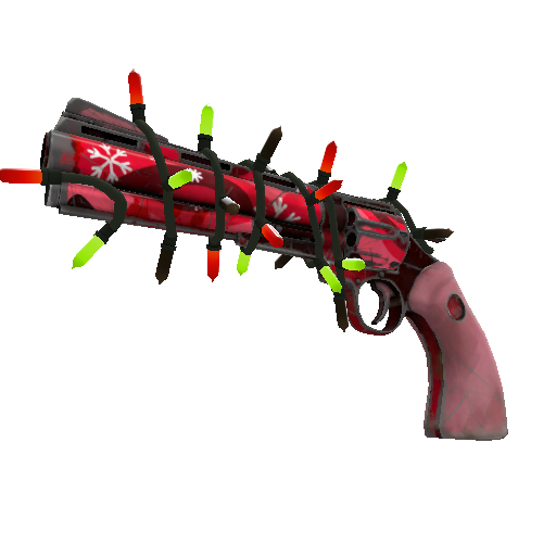 Strange Festivized Snowflake Swirled Revolver (Battle Scarred)