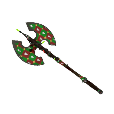 Unusual Festivized Professional Killstreak Gifting Mann's Wrapping Paper Scotsman's Skullcutter (Battle Scarred)