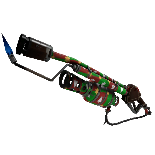 Gifting Mann's Wrapping Paper Flame Thrower (Well-Worn)