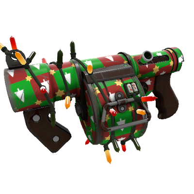 Strange Festivized Gifting Mann's Wrapping Paper Stickybomb Launcher (Field-Tested)