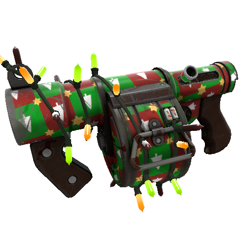 Strange Festivized Gifting Mann's Wrapping Paper Stickybomb Launcher (Well-Worn)