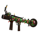 Unusual Festivized Professional Killstreak Gifting Mann's Wrapping Paper Rocket Launcher (Battle Scarred)