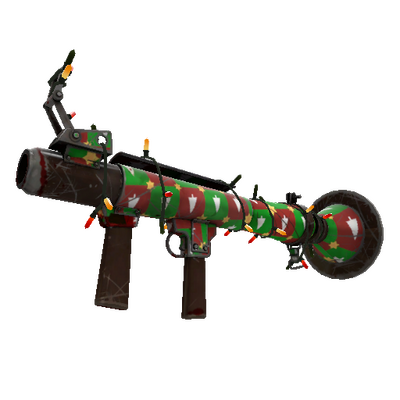 Unusual Festivized Professional Killstreak Gifting Mann's Wrapping Paper Rocket Launcher (Battle Scarred)