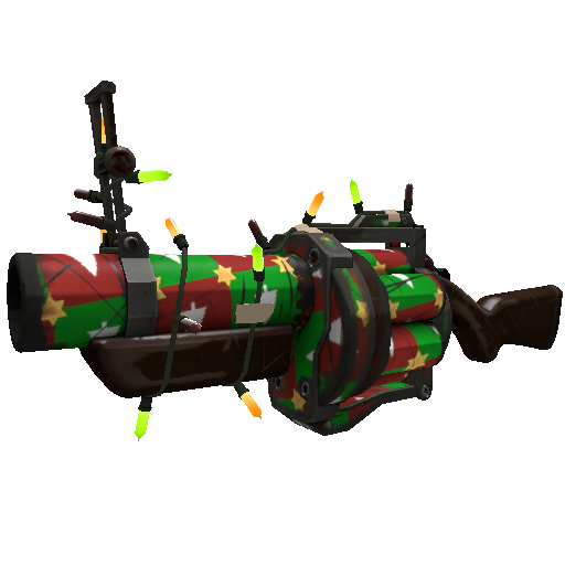 Strange Festivized Gifting Mann's Wrapping Paper Grenade Launcher (Well-Worn)