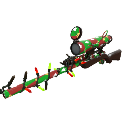 Unusual Festivized Gifting Mann's Wrapping Paper Sniper Rifle (Minimal Wear)