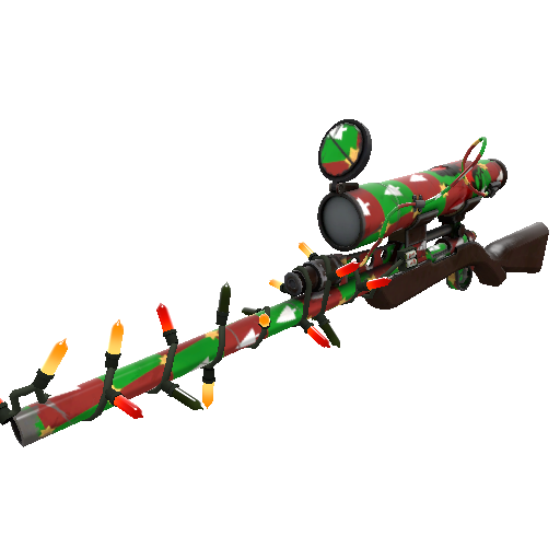 Strange Festivized Gifting Mann's Wrapping Paper Sniper Rifle (Well-Worn)