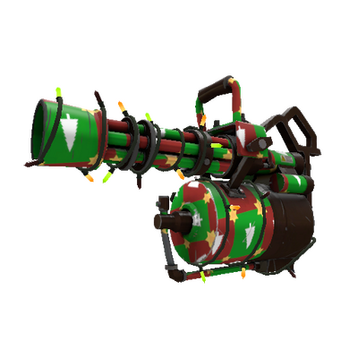Unusual Festivized Gifting Mann's Wrapping Paper Minigun (Minimal Wear)
