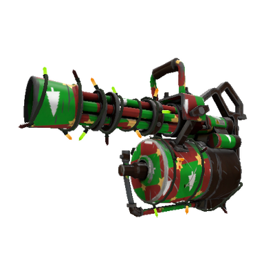 Unusual Festivized Specialized Killstreak Gifting Mann's Wrapping Paper Minigun (Well-Worn)