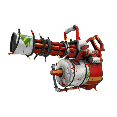 Strange Festivized Snow Globalization Minigun (Well-Worn)