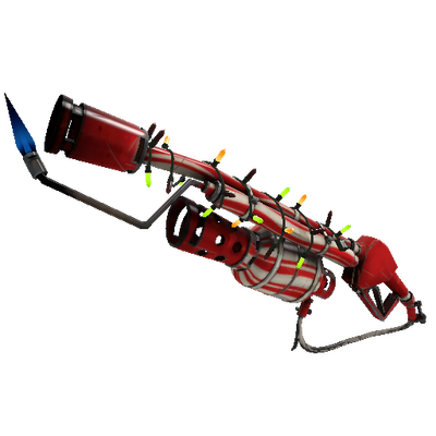 Unusual Festivized Professional Killstreak Peppermint Swirl Flame Thrower (Field-Tested)