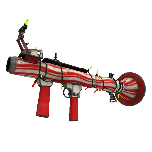 Strange Festivized Peppermint Swirl Rocket Launcher (Well-Worn)