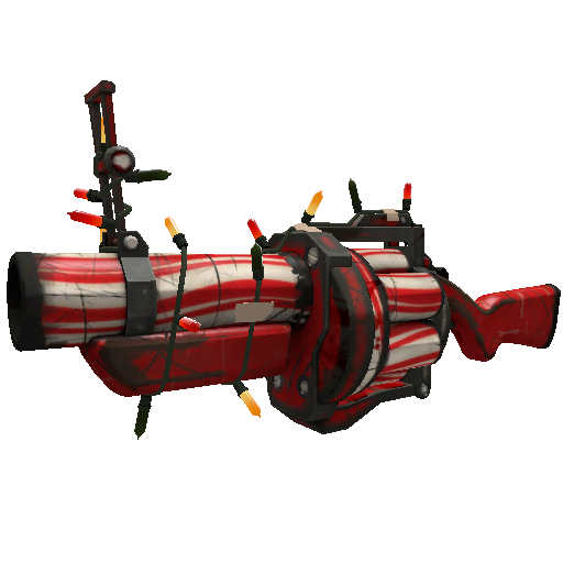 Strange Festivized Specialized Killstreak Peppermint Swirl Grenade Launcher (Battle Scarred)