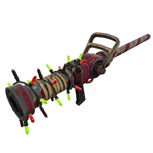 Strange Festivized Saccharine Striped Medi Gun (Well-Worn)