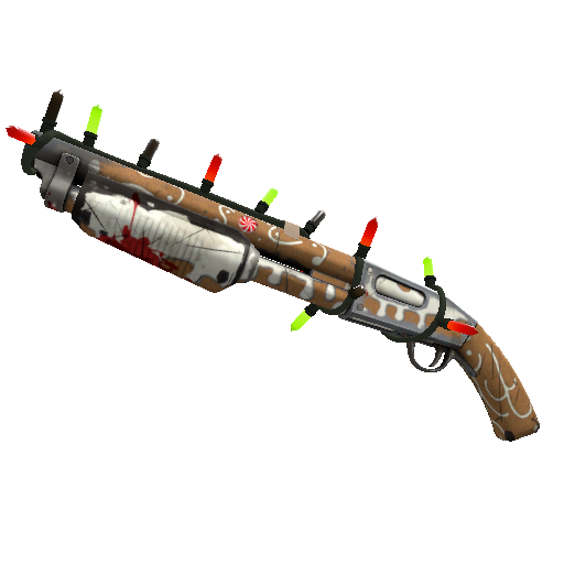 Unusual Festivized Gingerbread Winner Shotgun (Well-Worn)