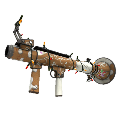 Unusual Festivized Gingerbread Winner Rocket Launcher (Well-Worn)
