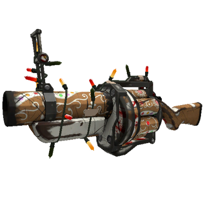 Unusual Festivized Specialized Killstreak Gingerbread Winner Grenade Launcher (Battle Scarred)