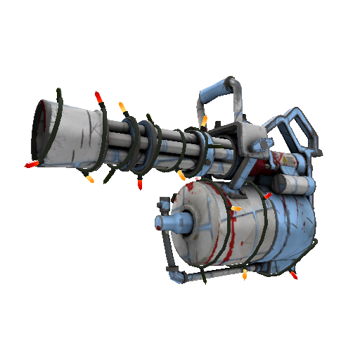 Strange Festivized Killstreak Igloo Minigun (Battle Scarred)
