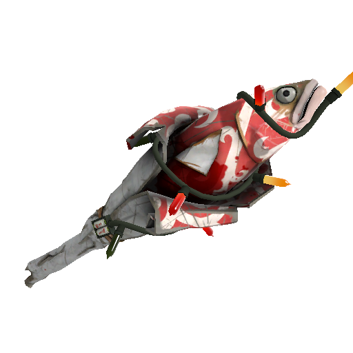 Strange Festivized Frost Ornamented Holy Mackerel (Battle Scarred)
