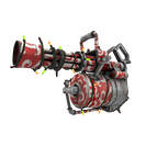 Unusual Festivized Professional Killstreak Frost Ornamented Minigun (Battle Scarred)