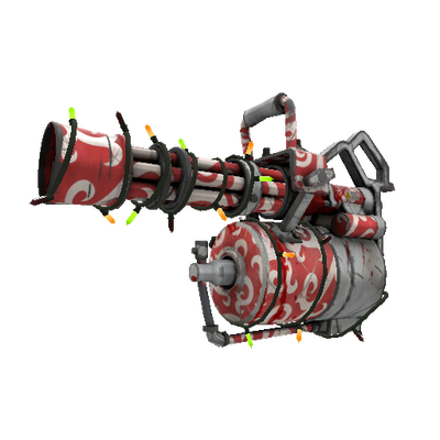 Unusual Festivized Professional Killstreak Frost Ornamented Minigun (Battle Scarred)