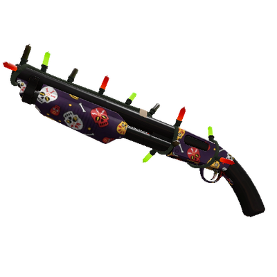 Strange Festivized Professional Killstreak Calavera Canvas Shotgun (Factory New)