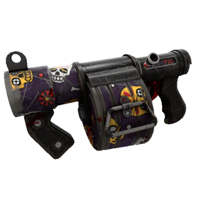 Strange Calavera Canvas Stickybomb Launcher (Battle Scarred)