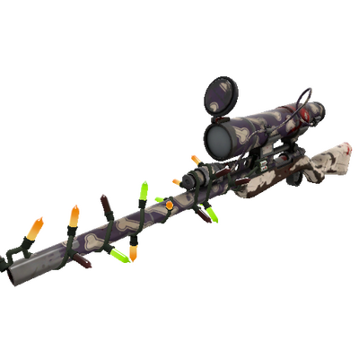 Strange Festivized Totally Boned Sniper Rifle (Battle Scarred)