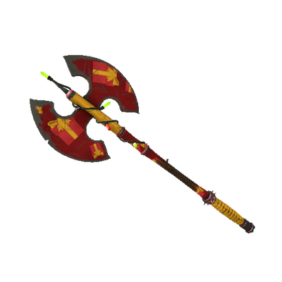 Strange Festivized Professional Killstreak Gift Wrapped Scotsman's Skullcutter (Well-Worn)