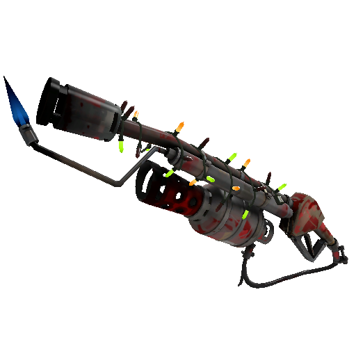Strange Festivized Gift Wrapped Flame Thrower (Battle Scarred)