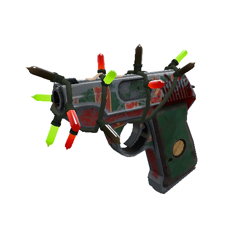 Strange Festivized Sleighin' Style Pistol (Battle Scarred)