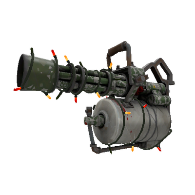 Strange Festivized Smissmas Camo Minigun (Well-Worn)