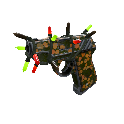 Festivized Killstreak Gourdy Green Pistol (Well-Worn)
