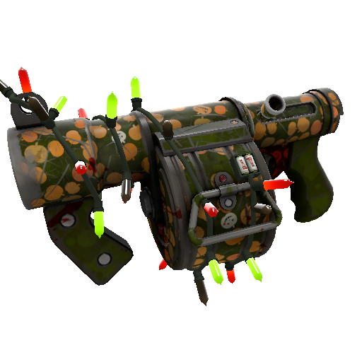 Strange Festivized Gourdy Green Stickybomb Launcher (Battle Scarred)