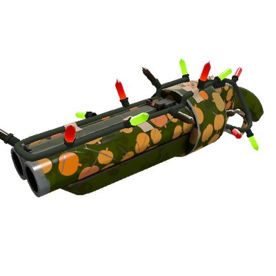 Unusual Festivized Specialized Killstreak Gourdy Green Scattergun (Minimal Wear)