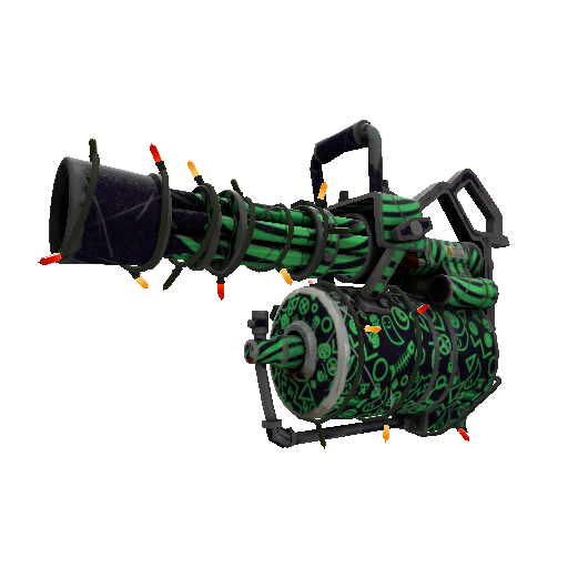 Strange Festivized Specialized Killstreak Raving Dead Minigun (Well-Worn)