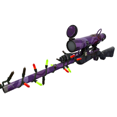 Unusual Festivized Portal Plastered Sniper Rifle (Well-Worn)