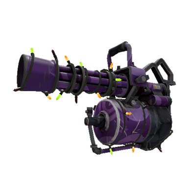 Unusual Festivized Specialized Killstreak Portal Plastered Minigun (Well-Worn)