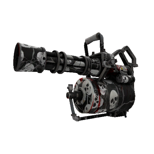 Strange Skull Cracked Minigun (Battle Scarred)