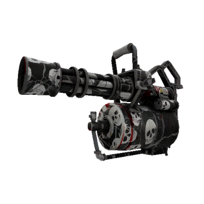 Strange Skull Cracked Minigun (Battle Scarred)