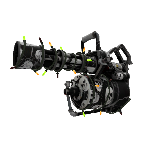 Unusual Festivized Killstreak Skull Cracked Minigun (Well-Worn)