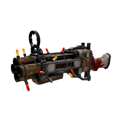 Unusual Festivized Specialized Killstreak Sarsaparilla Sprayed Iron Bomber (Battle Scarred)