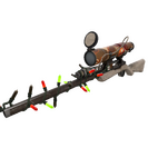 Unusual Festivized Professional Killstreak Sarsaparilla Sprayed Sniper Rifle (Well-Worn)
