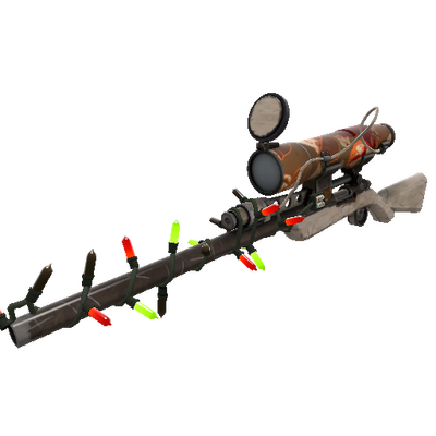 Unusual Festivized Professional Killstreak Sarsaparilla Sprayed Sniper Rifle (Well-Worn)