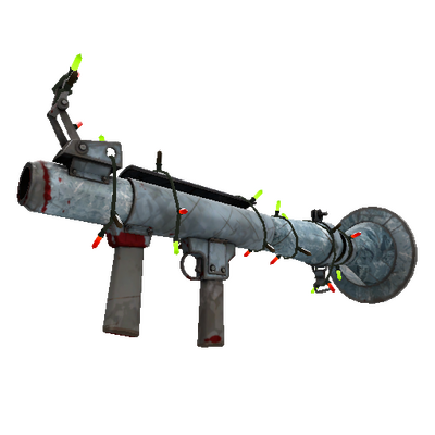 Unusual Festivized Professional Killstreak Glacial Glazed Rocket Launcher (Battle Scarred)