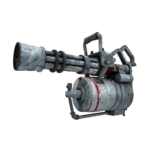 Glacial Glazed Minigun (Battle Scarred)