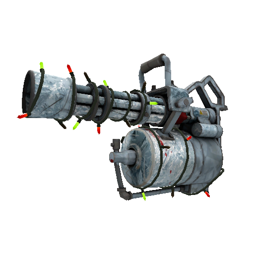 Festivized Glacial Glazed Minigun (Well-Worn)